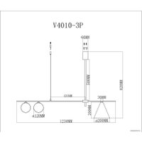 Подвесная люстра Moderli Dellay V4010-3P