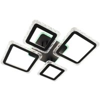 Припотолочная люстра Estares Oval Ice RGB 75W 5S-APP-725х500х93-BLACK/CLEAR-220-IP20