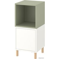 Тумба Ikea Экет 194.436.15 (белый/светло-зеленый/дерево)