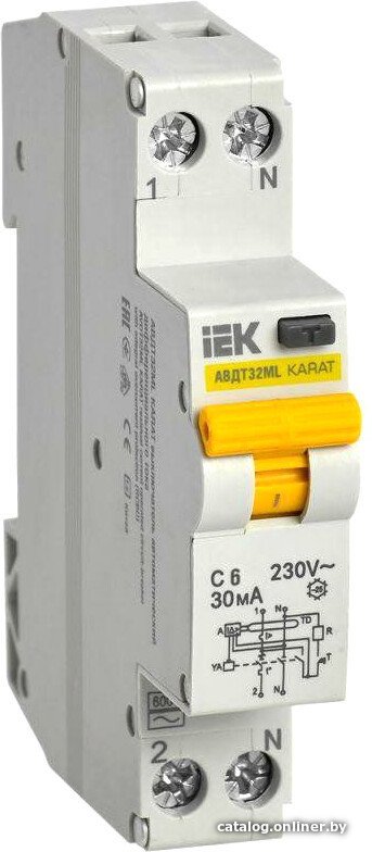Дифференциальный автомат IEK АВДТ32МL C6 MVD12-1-006-C-030