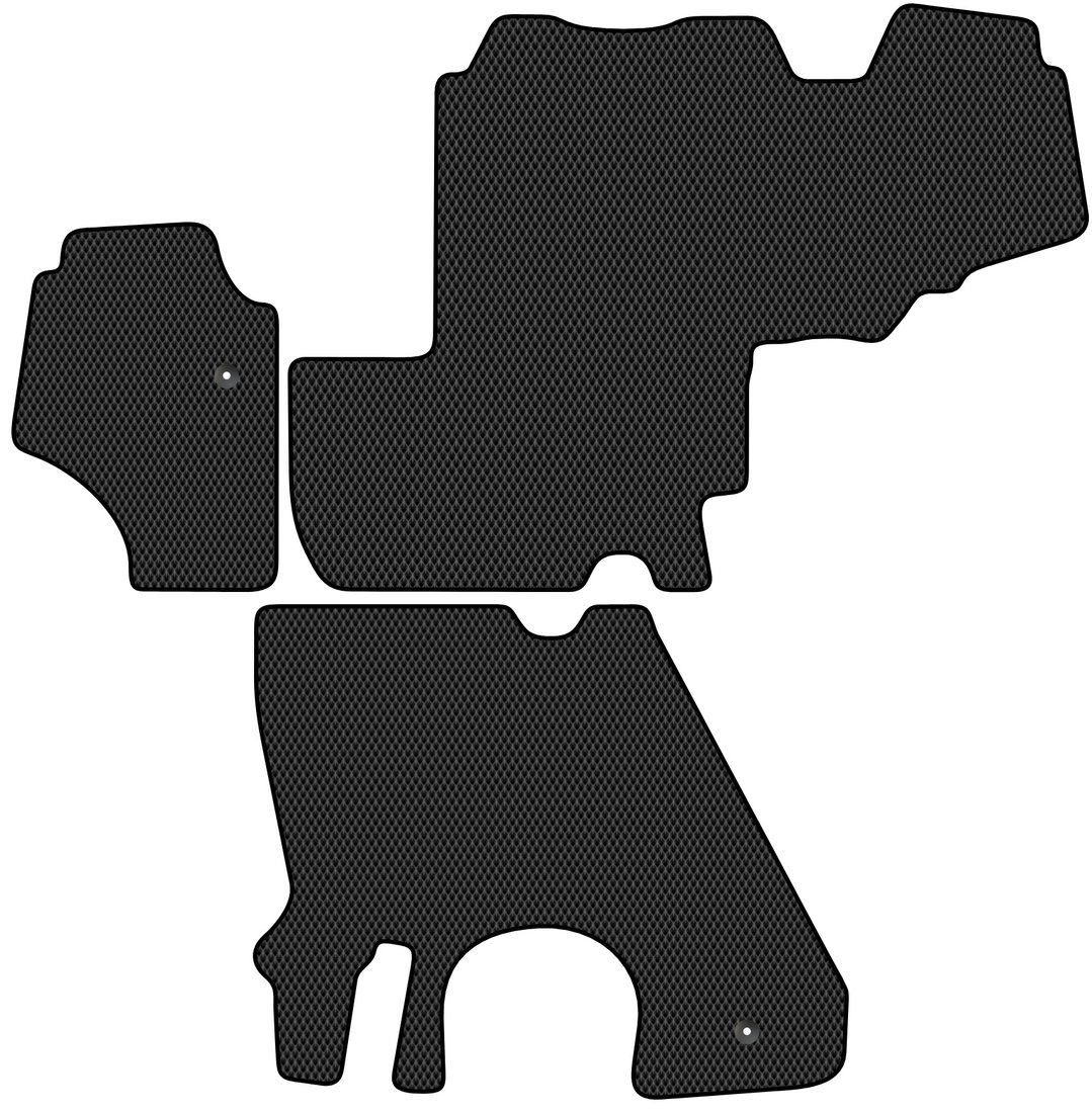 

Комплект ковриков для авто Alicosta JCB 3CX ( Экскаватор-погрузчик / Автомат) 2021 - Н.В. (черный, ромб)