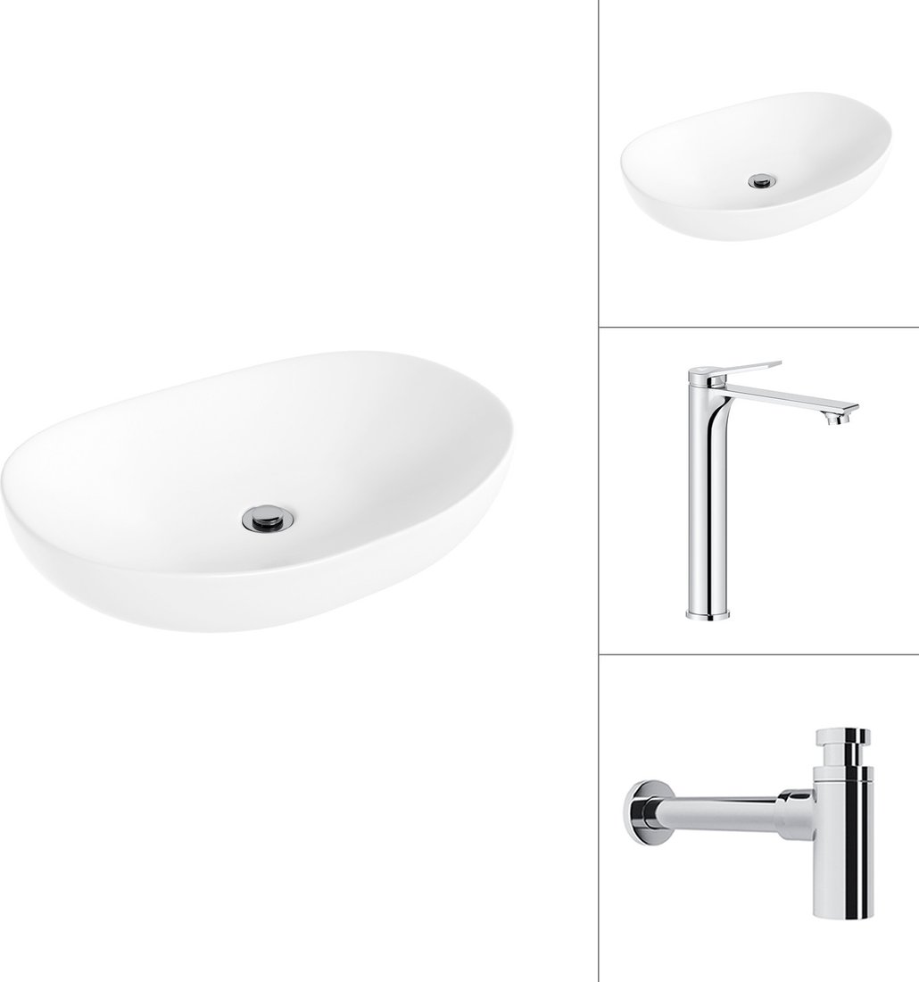 Умывальник Lauter 21502 + Rio 21AM12672 с сифоном 21635CH (хром)