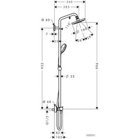 Душевая система  Hansgrohe Croma 160 Showerpipe [27135000]