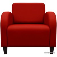 Интерьерное кресло Brioli Карл (экокожа, L19 красный/темные ножки)