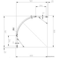 Душевой уголок Omnires Manhattan ADF80X