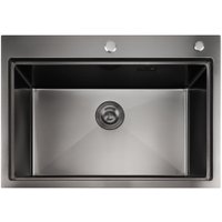 Кухонная мойка Stellar S6050NB-A (нано черный, c доской)