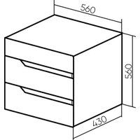  Viant Тумба под умывальник Куба Como 60 VKUB60CO-T2YP