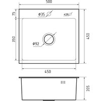 Кухонная мойка КромРус H5045B