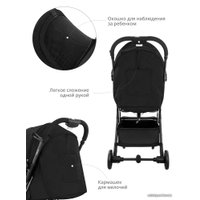 Коляска прогулочная «книга» Indigo Onyx (черный)