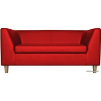 Софа Brioli Дедрик М двухместный (экокожа, L19 красный/светлые ножки)