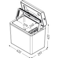 Термоэлектрический автохолодильник ZUGEL ZCR301D 30л (синий)