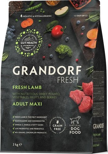 

Сухой корм для собак Grandorf Fresh Adult Maxi (с ягненком и бататом) 3 кг