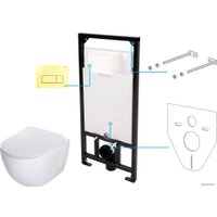 Унитаз подвесной Deante Peonia Zero CDEZ6ZPW