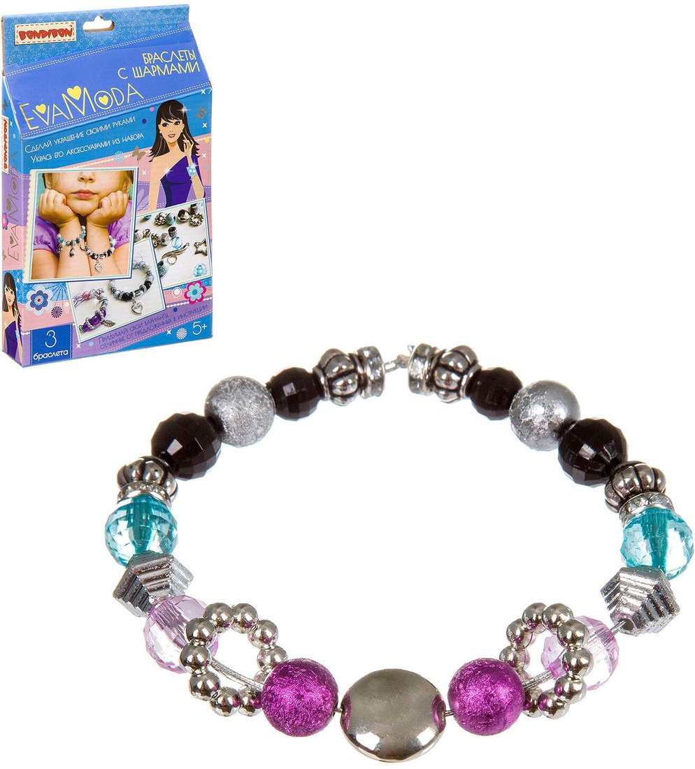 

Набор для рукоделия Bondibon Eva Moda Браслеты с шармами ВВ3403