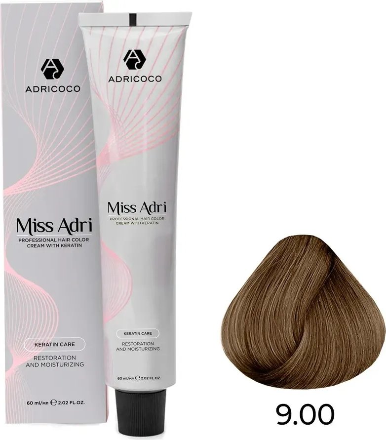 

Крем-краска Adricoco Miss Adri 9.00 (100мл, очень светлый блонд интенсивный)