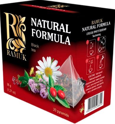 

Черный чай Ramuk Natural Formula - Природная формула 20 шт