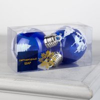 Елочная игрушка Luazon Зимний пейзаж 5864393 (RGB, 2 шт)
