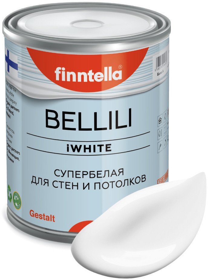 

Краска Finntella Bellili 4D F-03-0-1 0.9 л (белый)