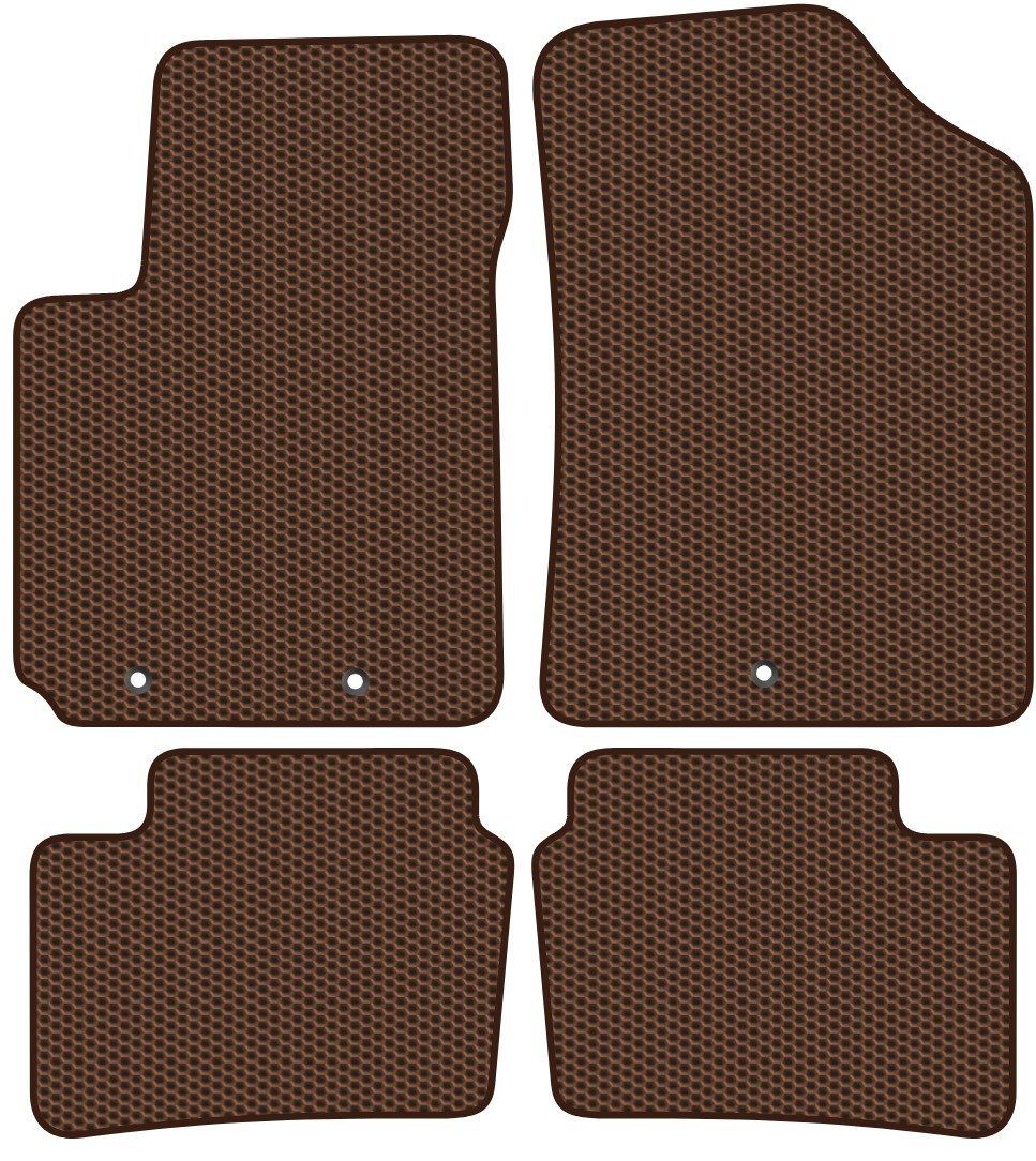 

Комплект ковриков для авто Alicosta Kia Picanto II (хэтчбек 5 дв, хэтчбэк / TA) 2011 - 2017 (коричневый, сота)