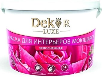 Краска Dekor ВД-АК 216 для интерьера 25 кг (белоснежный)