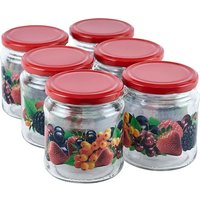 Набор контейнеров Promsiz Ягоды с крышкой Р22б.77.6.450/ДКЯ (450мл, 6шт)