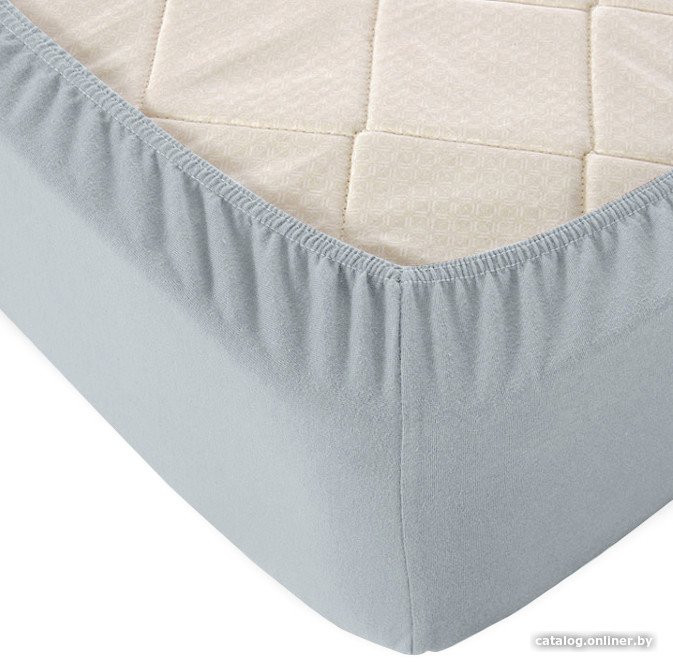 Простыня Alleri Трикотажная на резинке 70x200x20см (серый)