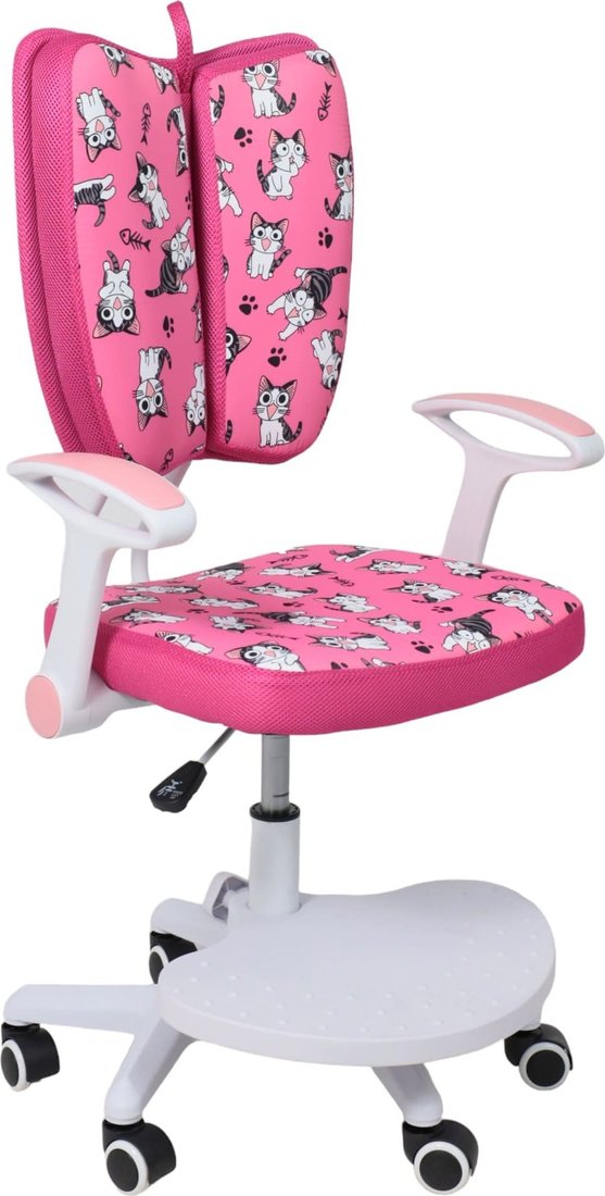 

Детское ортопедическое кресло AksHome Pegas (розовый с котятами)