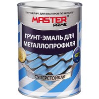 Эмаль Master Prime Для металлопрофиля и сэндвич-панелей RAL3003 0.9 кг (рубиново-красный)