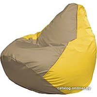 Кресло-мешок Flagman Груша Мега Super Г5.1-95 (тёмно-бежевый/жёлтый) в Могилеве