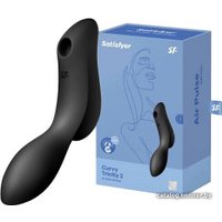 Вакуумный стимулятор клитора Satisfyer Curvy Trinity 2 (черный)