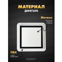 Вентиляционная решетка HOMY AIR квадратный AS125WS 20x20 (белая)