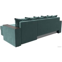 Угловой диван Лига диванов Дубай лайт правый 114149 (велюр бирюзовый)