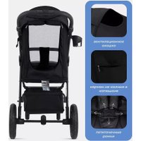 Коляска прогулочная «книга» MOWbaby Nimbus MB103 (черный)