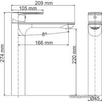 Смеситель Wasserkraft Mindel 8503H