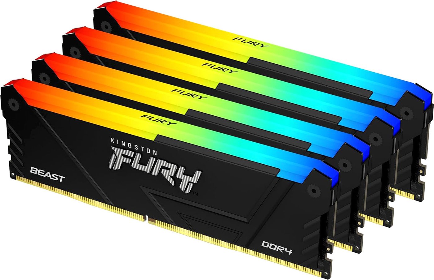 

Оперативная память Kingston FURY Beast RGB 4x16ГБ DDR4 2666 МГц KF426C16BB12AK4/64