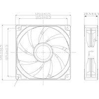 Вентилятор для корпуса Thermalright TL-C12C-X28 (черный)