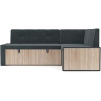 Угловой диван Мебель-АРС Таллин 191x83x121 (велюр серо-синий HB-178 26)