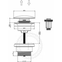 Донный клапан Filarete FL75 (никель)