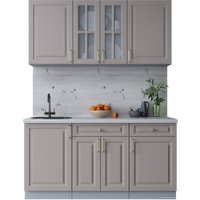 Готовая кухня Интерлиния Мила Шато 1.6А (луна/луна/бискайская сосна)