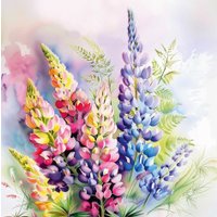 Алмазная мозаика  Феникс+ Акварельные люпины 68605