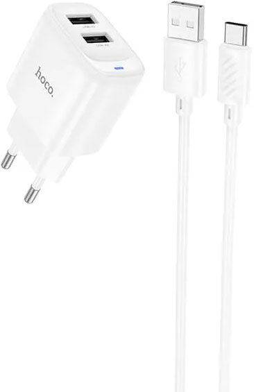 

Сетевое зарядное Hoco C141A USB Type-C (белый)