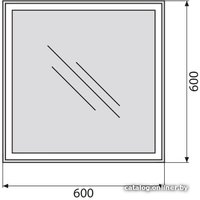  BelBagno Зеркало SPC-GRT-600-600-LED-BTN