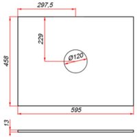  ЗОВ Столешница 13 CKP13W595458C1 (белый)