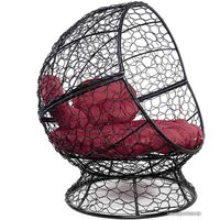 Кресло M-Group Апельсин 11520402 (черный ротанг/бордовая подушка)