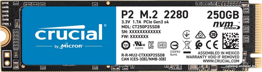SSD Crucial P2 250GB CT250P2SSD8
