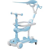 Трехколесный самокат Ricos T-Rex JSCML603B (белый/голубой)