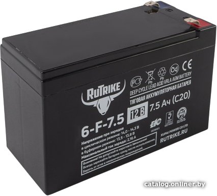 Тяговый аккумулятор Rutrike 6-F-7.5 (7.5 А·ч)