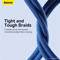 Кабель Baseus Crystal Shine USB Type-A - Lightning (2 м, синий)