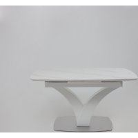 Кухонный стол Аврора Нотр Дам Moderne 1400/1800x850 (камень светло-серый Greys Snow/белый муар)