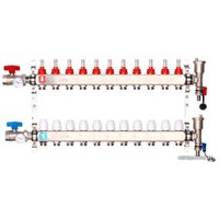 Запорная арматура Gappo Коллектор регулируемый с расходомерами G422.11 11-вых. x1"x3/4"